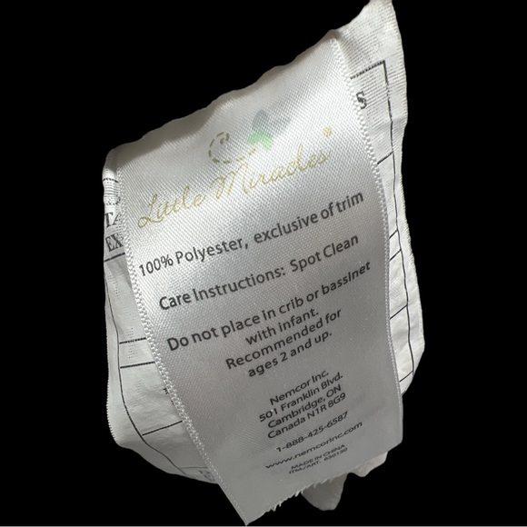 Costco Little Miracles Cuddle Up Lamb Sheep Cream Plush Baby White Bow Tie 10” - Picture 6 of 7